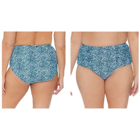 Raisins Curve Trendy Plus Size 22W Blue Costa High-Waisted Bikini Bottoms‎ NWT - Picture 2 of 7